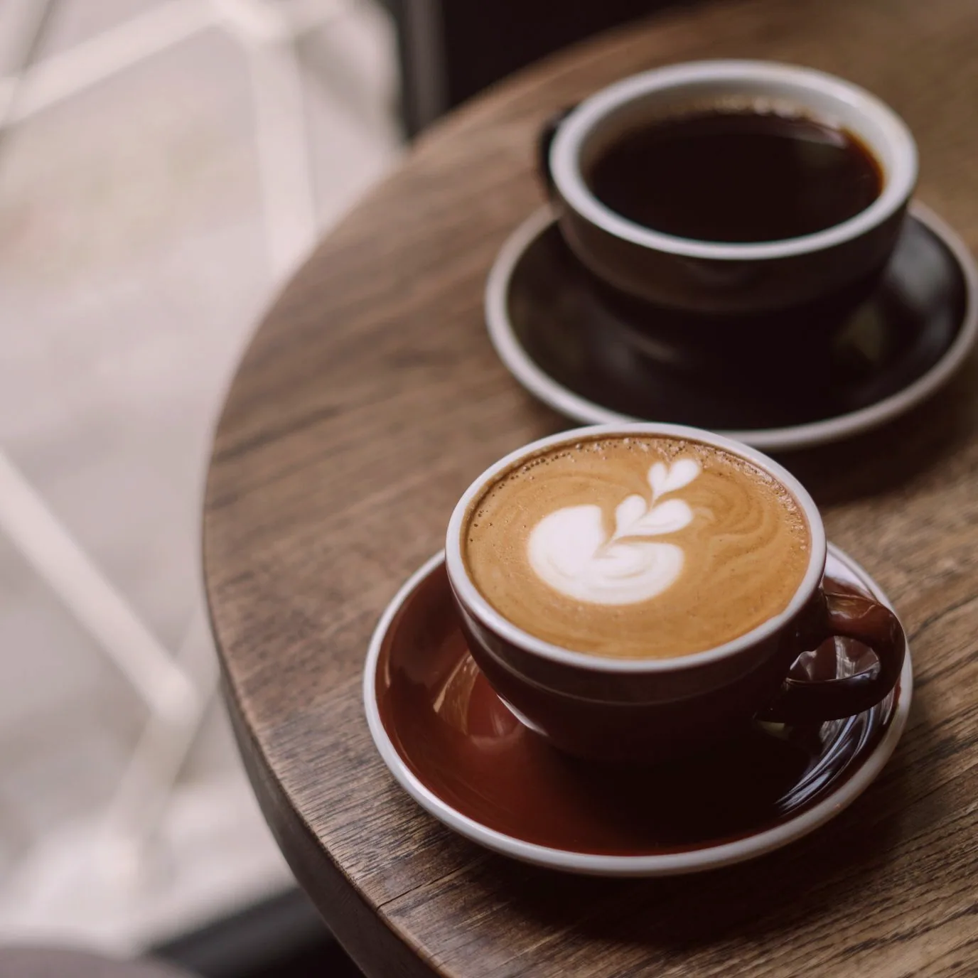 A flat white made up at the counter